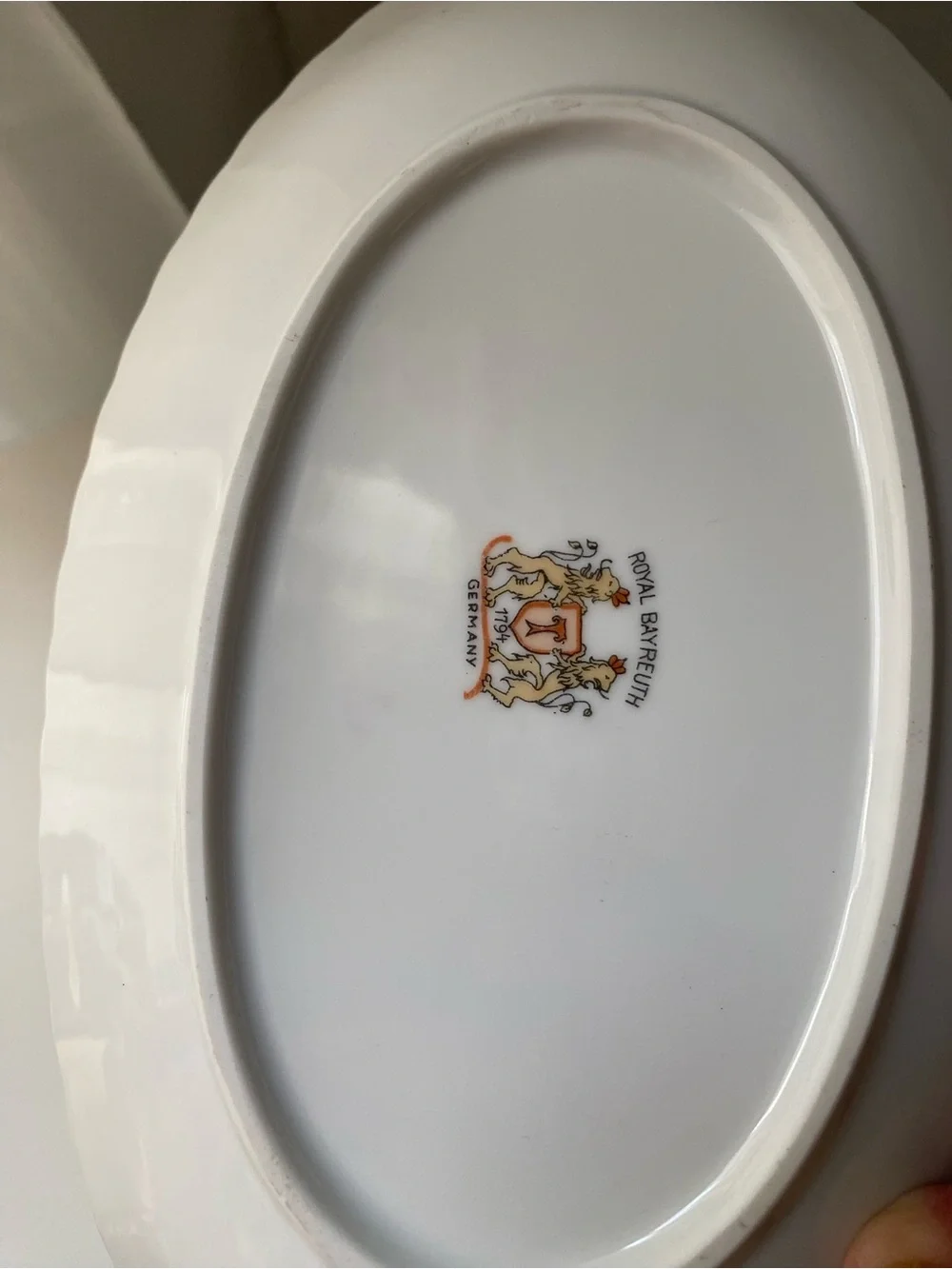 Royal Bayreuth Germany set of two oval platters